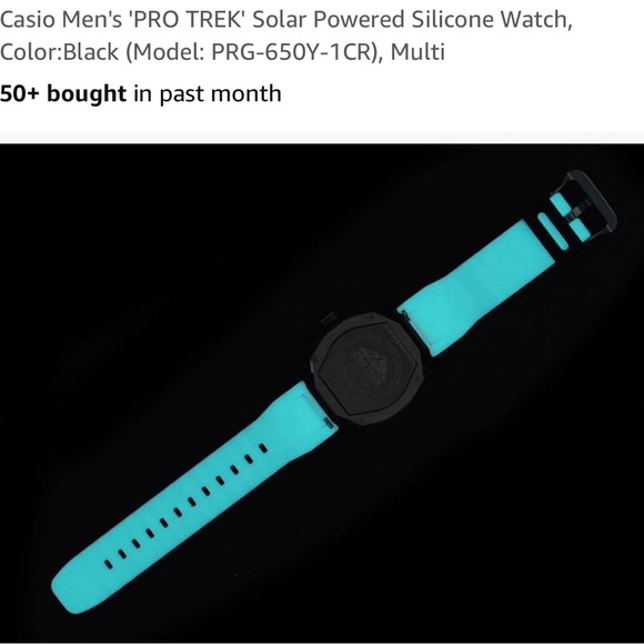 Casio Mens Pro Trek Solar Powered Silicone Watch - Picture 4 of 9